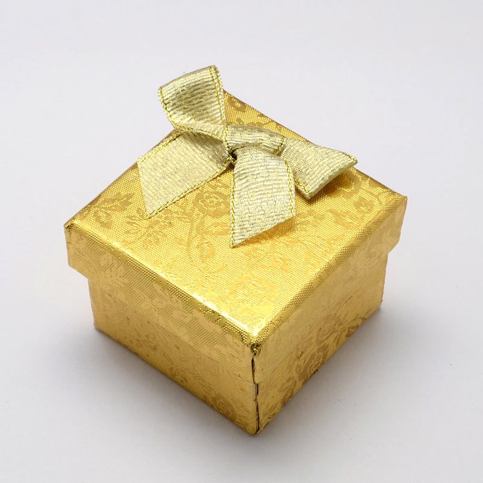 48 Metallic Gold Schmucketui Schmuckschachtel Ringetui Ornament